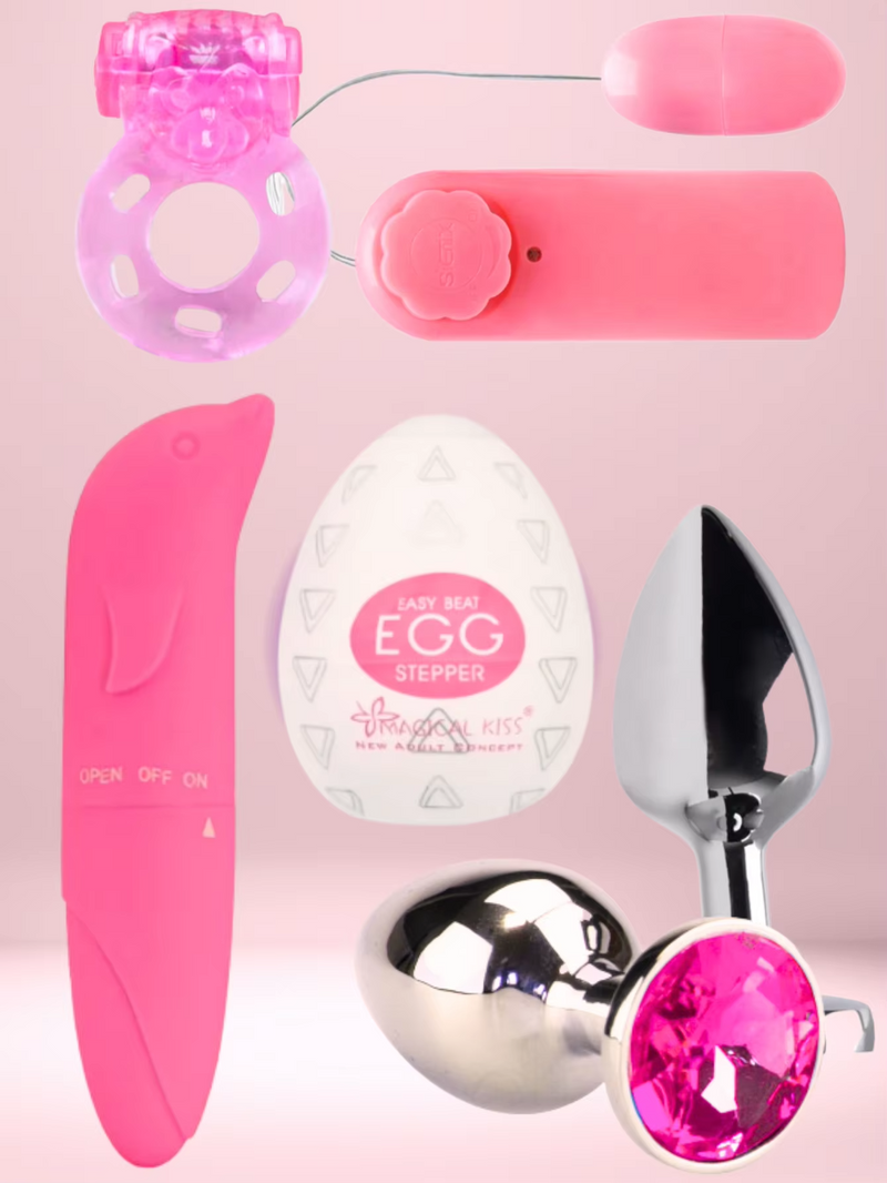 Kit Sensações Únicas: 5 Produtos Sex Shop com Vibrador