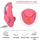 Calcinha Vibratória Kiss com sugador de clitóris - Prazer de Luxo