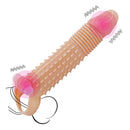 Capa Peniana Aumenta 5cm Com Vibrador Pênis Camisinha Reutilizável Texturizada - Prazer de Luxo