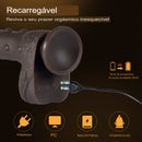 Black Tesão - Consolo 3 em 1 (18 centímetros) - Prazer de Luxo