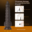 Black Tesão - Consolo 3 em 1 (18 centímetros) - Prazer de Luxo