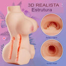 Masturbador Masculino com Vagina, Ânus e Peito - Prazer de Luxo